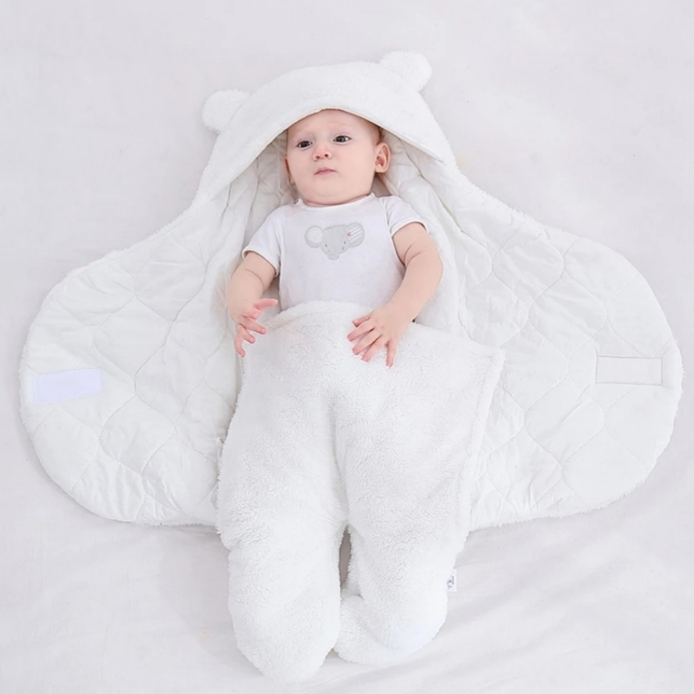 Soft Solid Bear Shape Baby Sleeping Bag